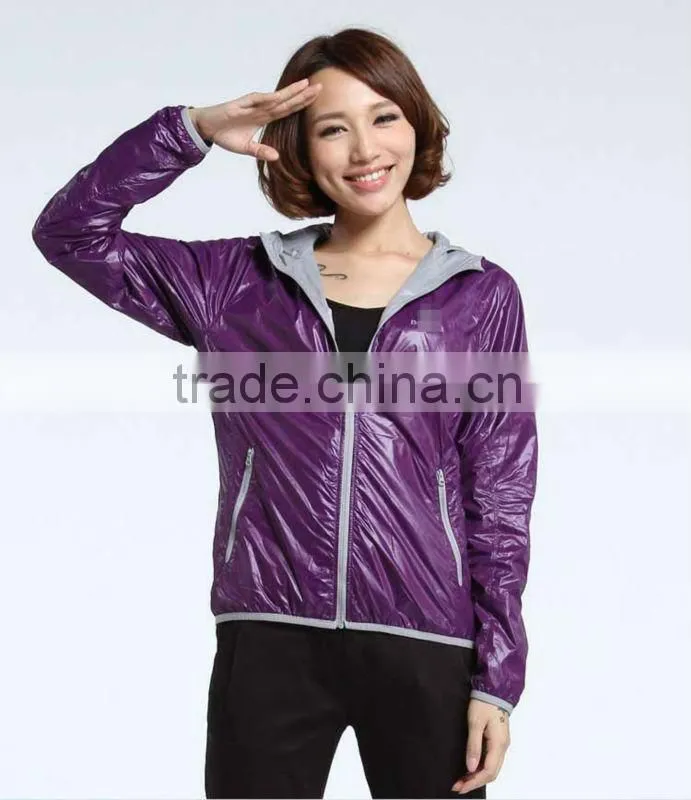 Fashion womens reversible windbreaker