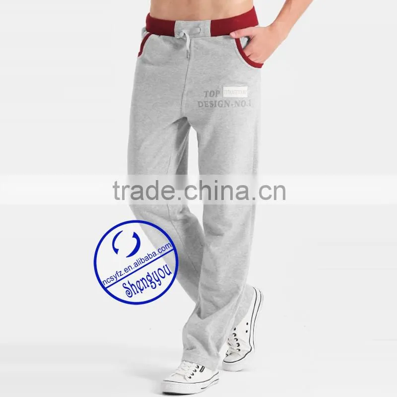 Custom High Quality 100%Cotton Slim Jogger Sweat Pants For Men