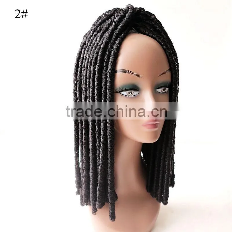 Wholesale 8 Colors Optional 110g 18" Crochet Twist Braids Ebony Synthetic Braiding Hair Soft Dreadlocks Hair Extensions