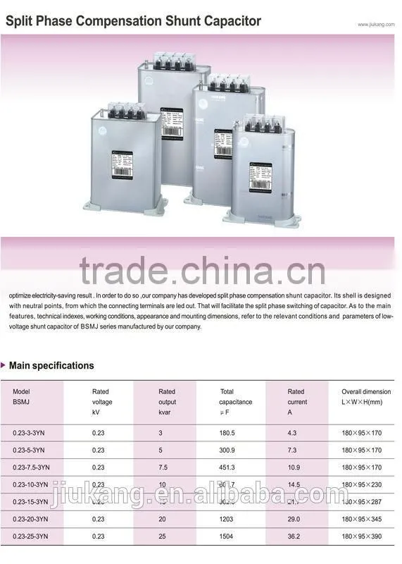 50kvar BSMJ-D JKCN Brand Power Capacitor