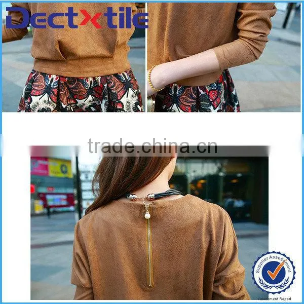 Made in china waterproof thin pu suede fabric ultra suede fabric