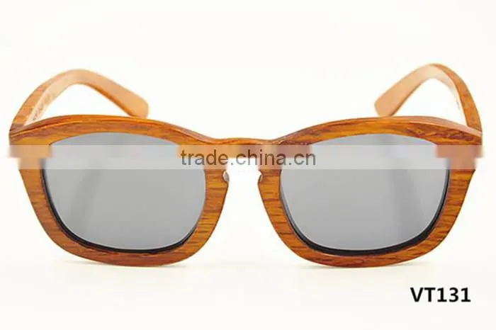 2016 square round classic UV400 color mirror lens design bamboo wooden polarized sunglasses sun glasses