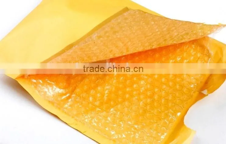 Yellow kraft paper, bubble envelopes, bubble pad