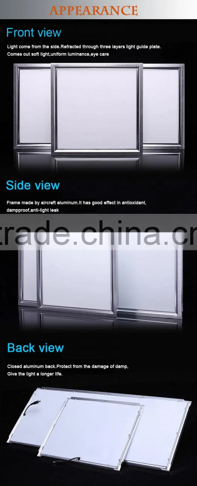 LED panel light integrated ceiling 30 30 60 60 LED panel light ultra thin ceiling panel light