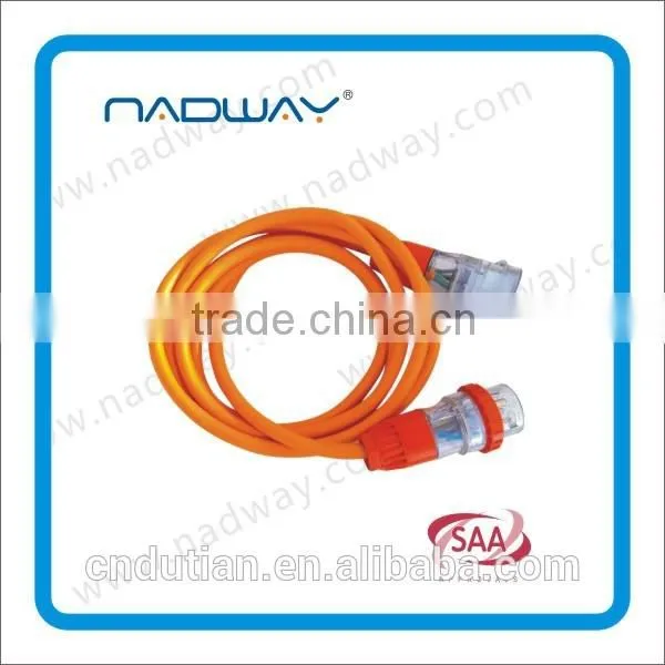 SAA extension lead, SAA power lead, with braided cable produce with copper