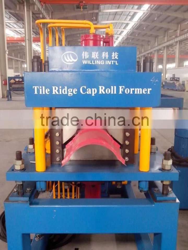 metal roof ridge cap tile roll forming machine