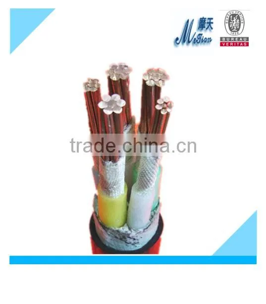 High voltage XLPE Insulated fire resistant aluminum alloy electrical/ power cable with STA/ SWA armor copper tape screen