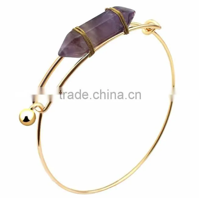 Custom jewelry factory turquoise charm bangle bracelets