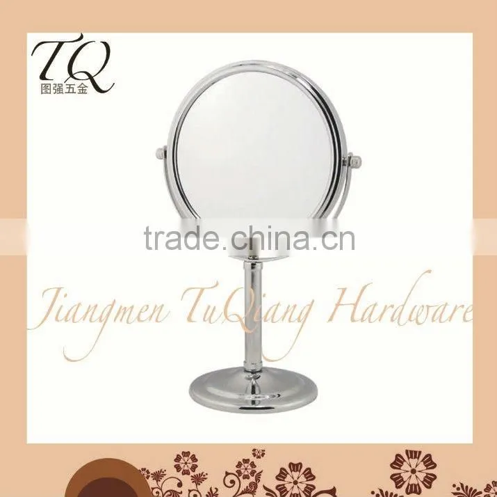 table standing 360 degree roubd shape metal compact dressing mirror