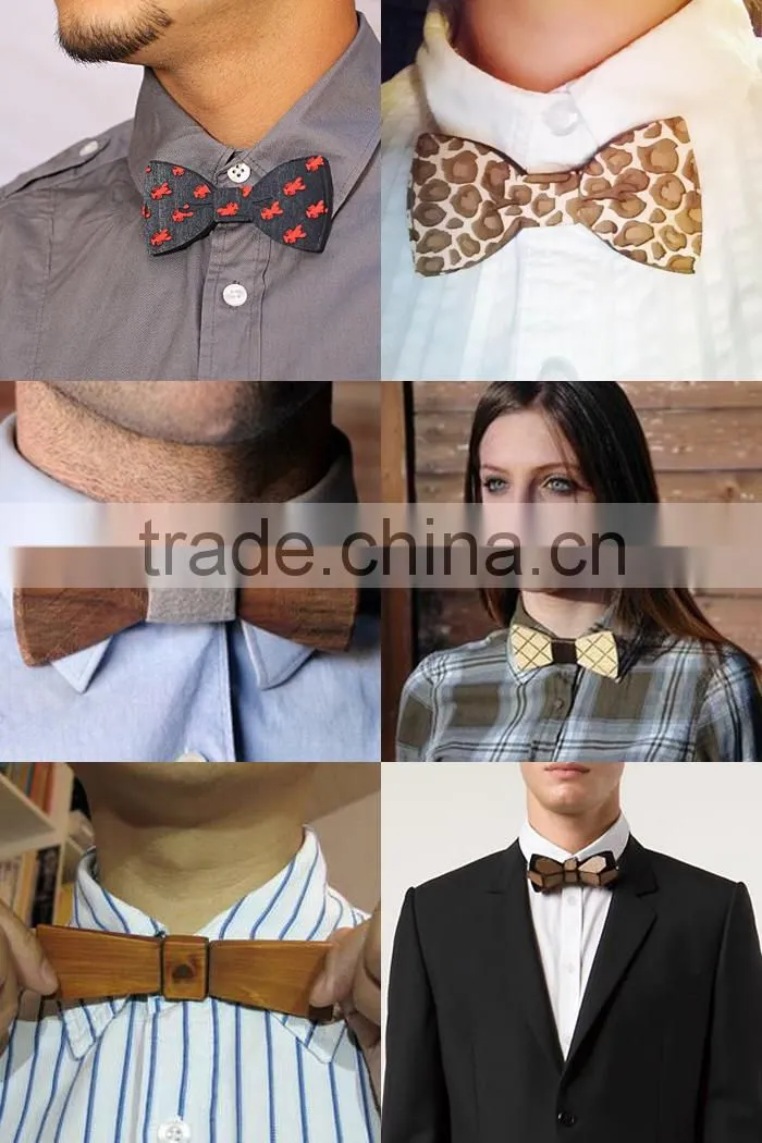 2016 100% Handmade Custom Silk Tie New Bow Ties Wooden Ties