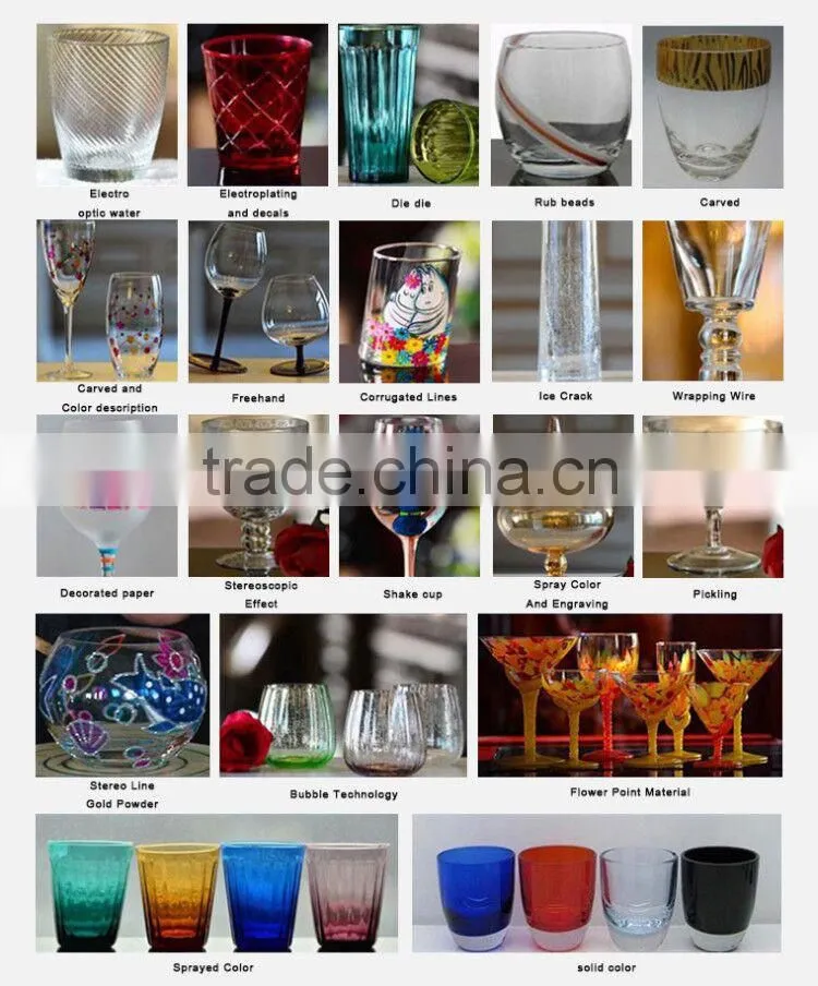 machine made manufacture drinking sets beautiful drinking glass