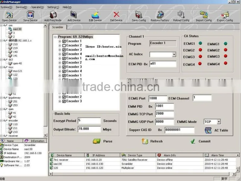 dvb simulcrypt scrambler (cas, ASI in and ASI out)