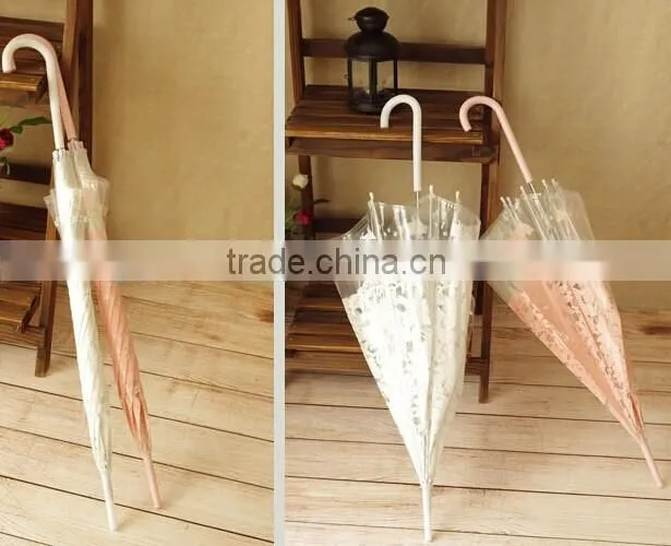 factory custom wholesale lovely kids silk screen transparent umbrella