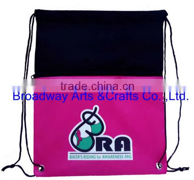custom design polyester drawstring bag with your own logo