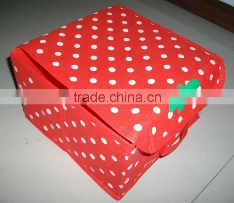 Folded pp non woven storage box
