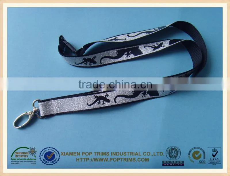 beautiful metallic lanyard with animal logo