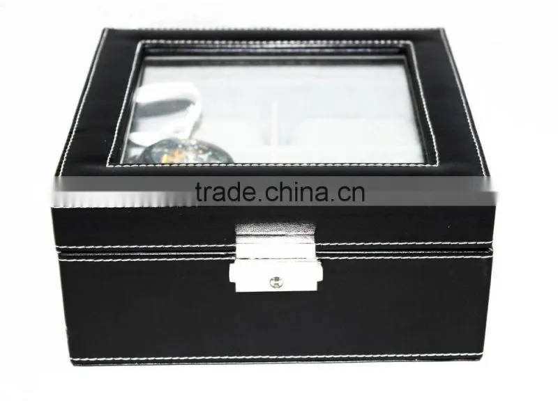 Hot Sale Customized handmade Pu Leather Watch Box/watch case