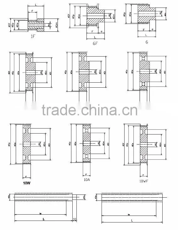 Aluminum Alloy XL Pitch Timing Pulleys