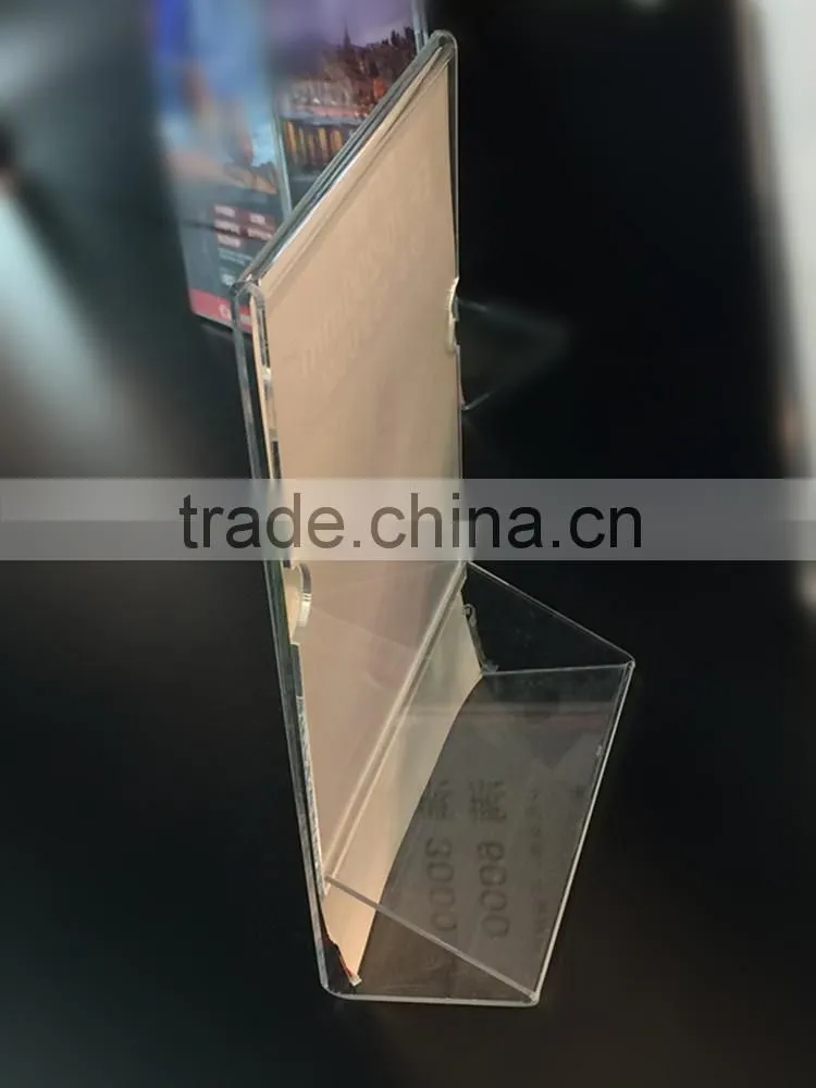2016 Hot wholesale acrylic tabletop sign holder, menu holder, card holder