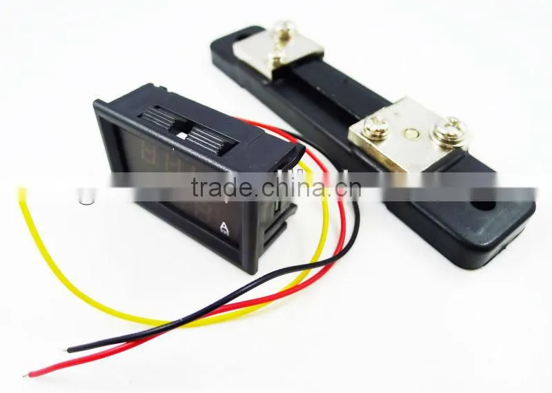 DC4.5-30V/50A Digital Volt Amp Voltmeter Ammeter LED Digital Voltage Current Measurement Meter