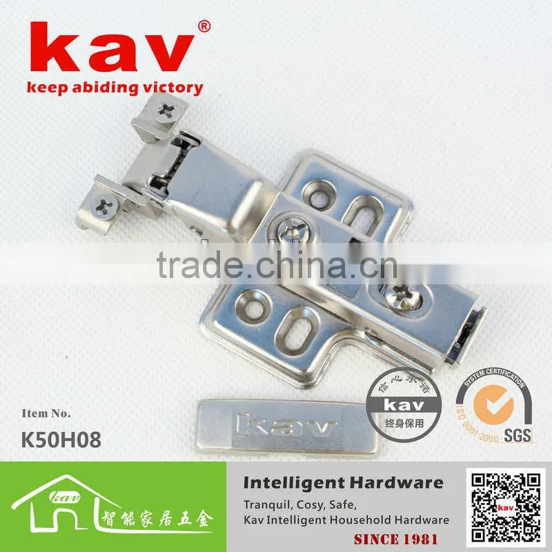 Aluminum frame clip on soft close door hinge