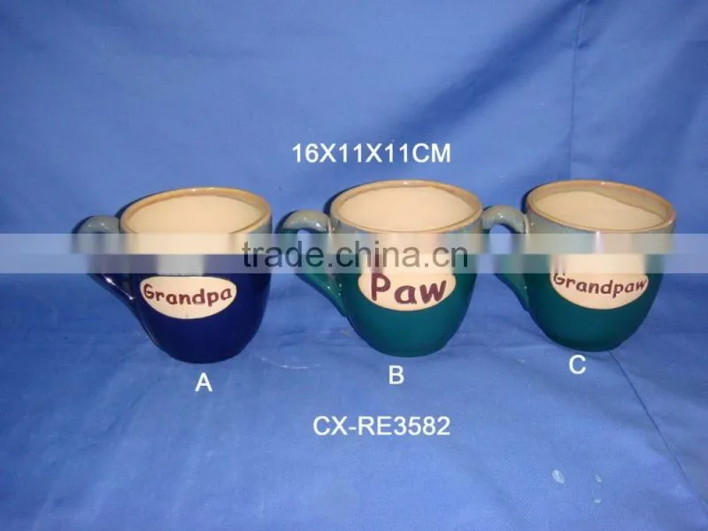 Elegant light blue cement decorative candle jars with copper lid match wedding ornament