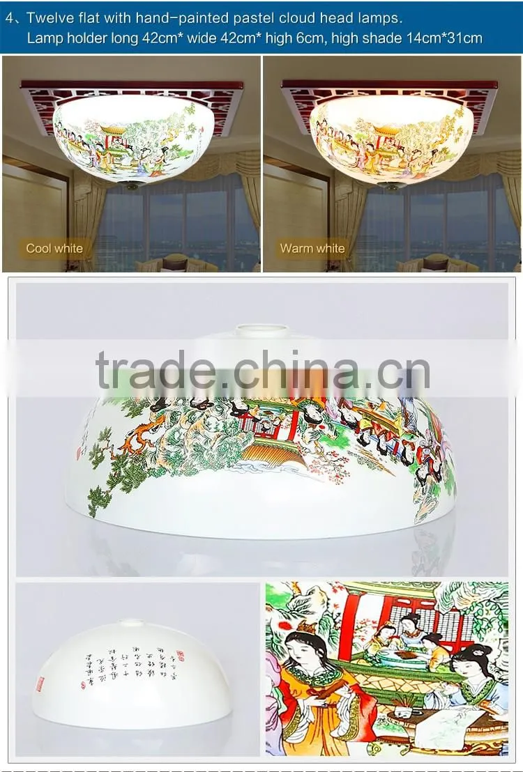 modern vintage porcelain chandelier ceramic wood celling light