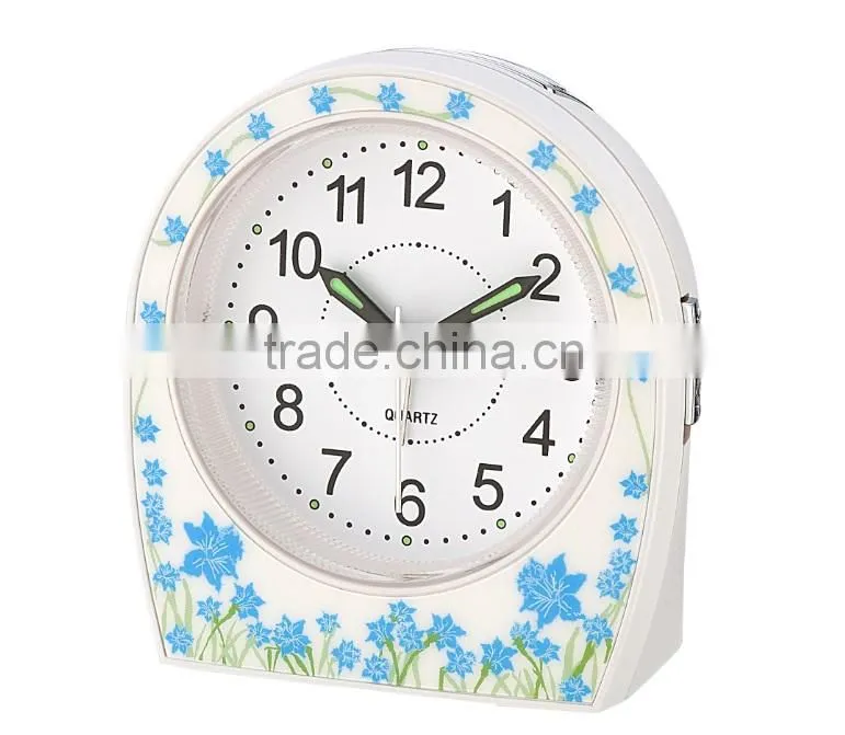 Silk printing Analog Quartz Office use Alarm Clock