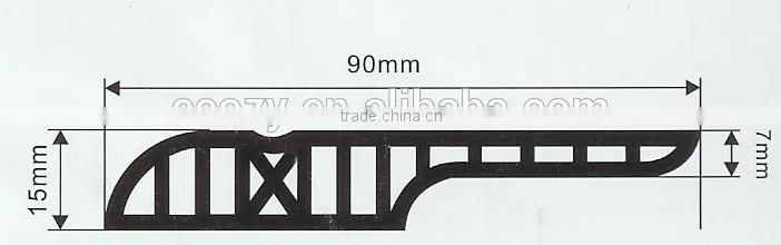 Wood grain PVC wall skirting