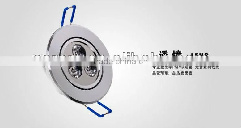 Brush Aluminum High Power 5*3W 15W 220V Gimble Recessed Dimmable Square Led Celling Light 10w led downlight