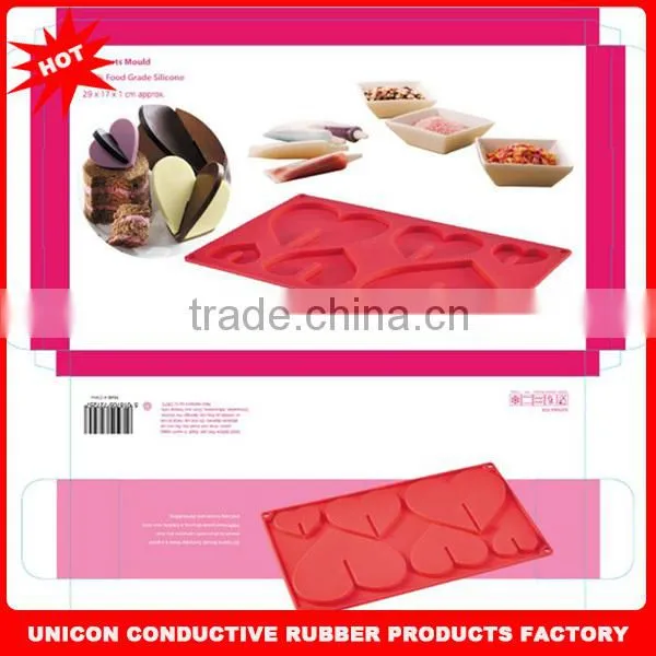 Hot sale 3D heart shape chocolate mold for chocolate decoration UN-0544
