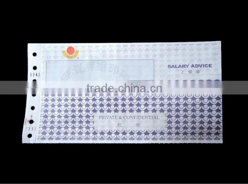 Custom made payslip printing paper manufacturer