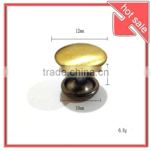 12mm clothing rivets,rivets for leather bags/belt/shoes.brass rivets
