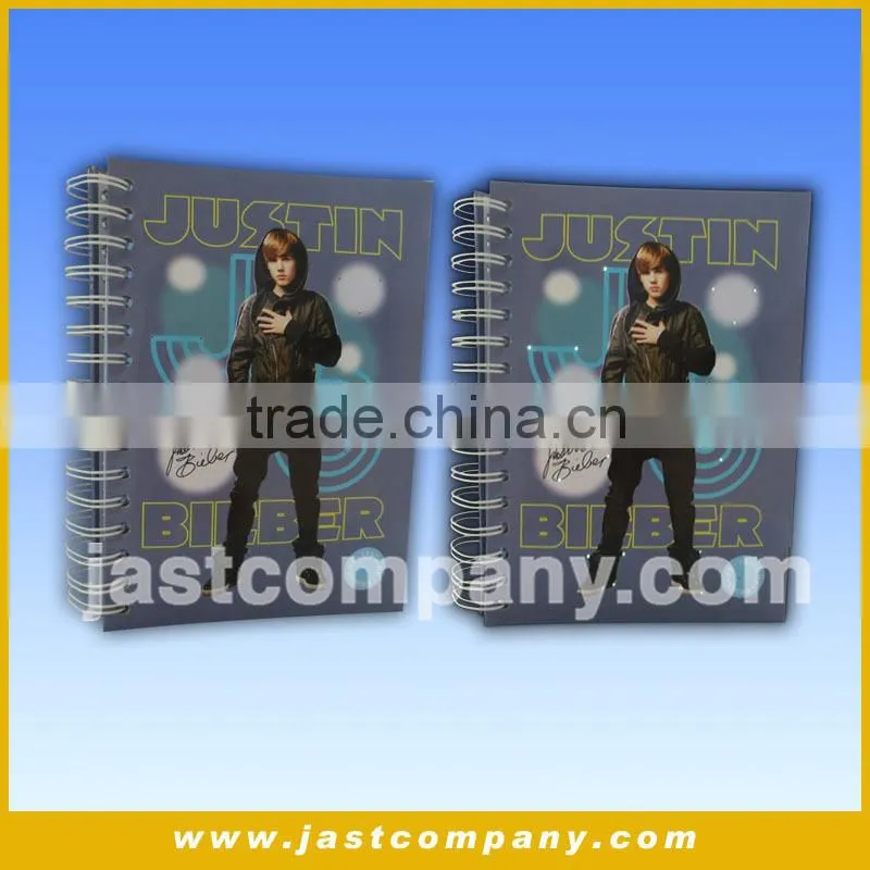 Justin Bieber Notebook Printing, Music And Light Recycled Note