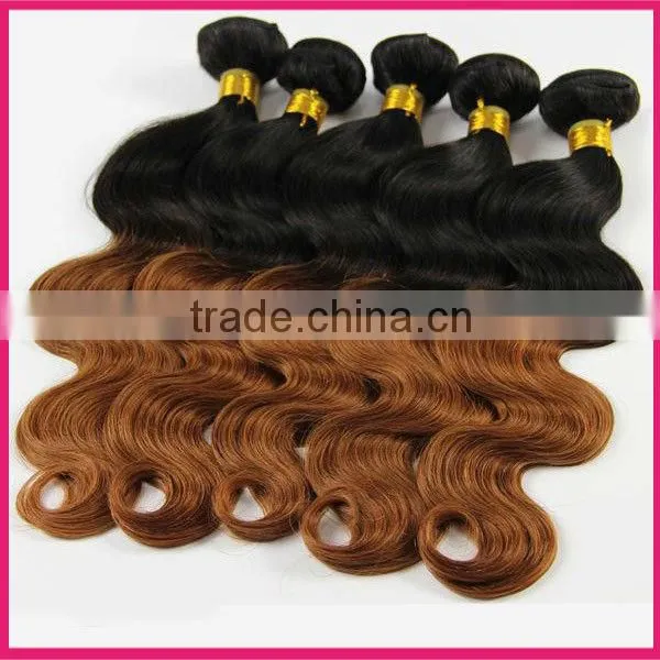 Hot sale wholesale price 100 human hair ombre hair weave