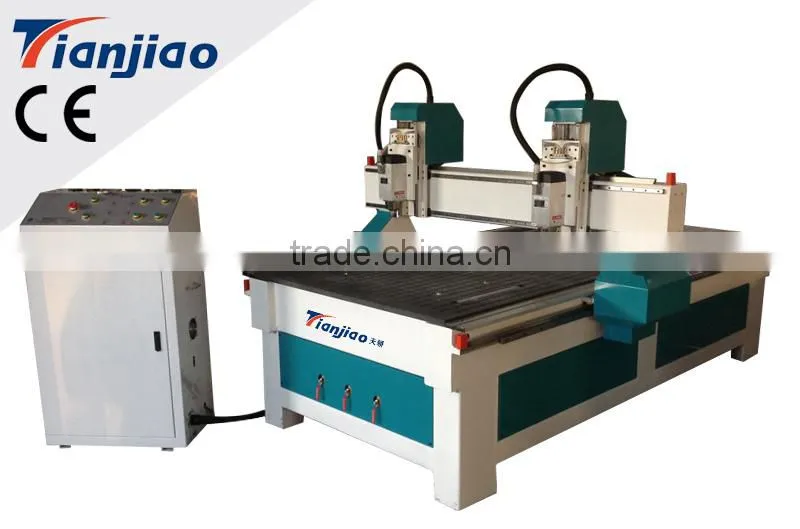 woodworking cnc router machines with two head for sale