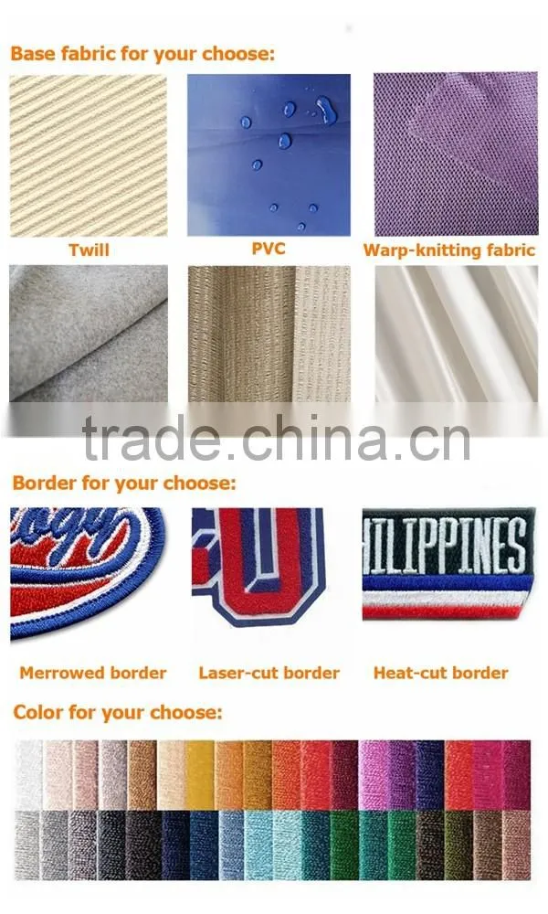 2016 hot sale embroidery patch custom DIY fashionable badge patch