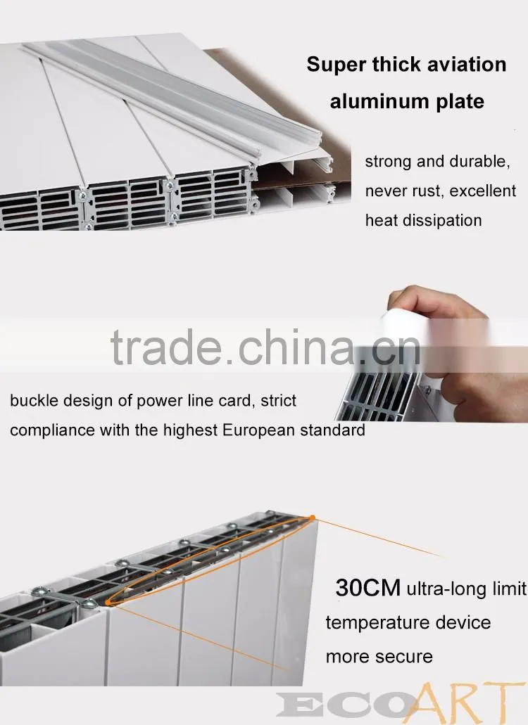 Ireland apartments thermostat controlled ultra-thin electric convection heater