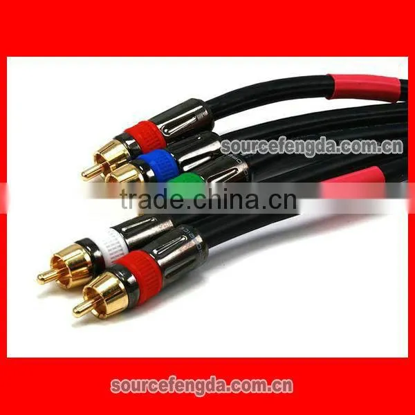 component coaxial 5 RCA to 5 RCA video and audio cable
