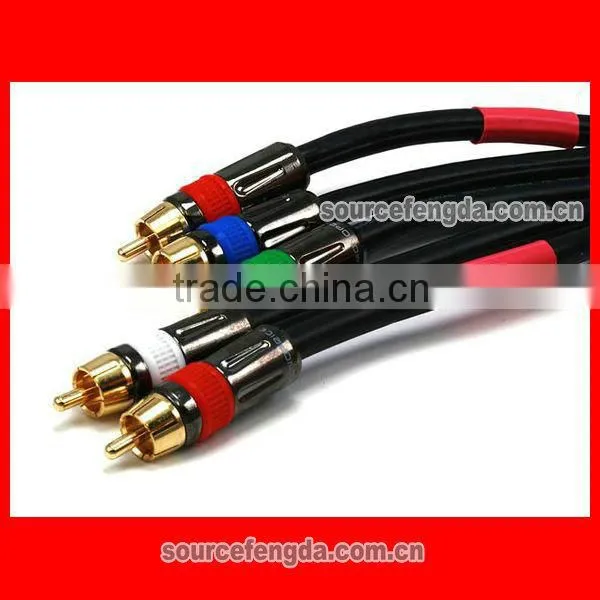 component coaxial 5 RCA to 5 RCA video and audio cable