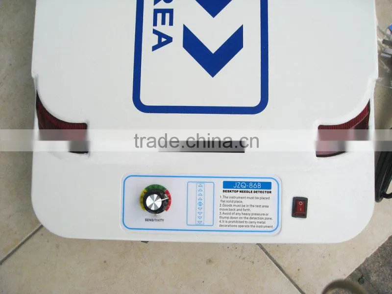 Table top needle Industrial Metal Detector to detect magnetic metal objects in clothes
