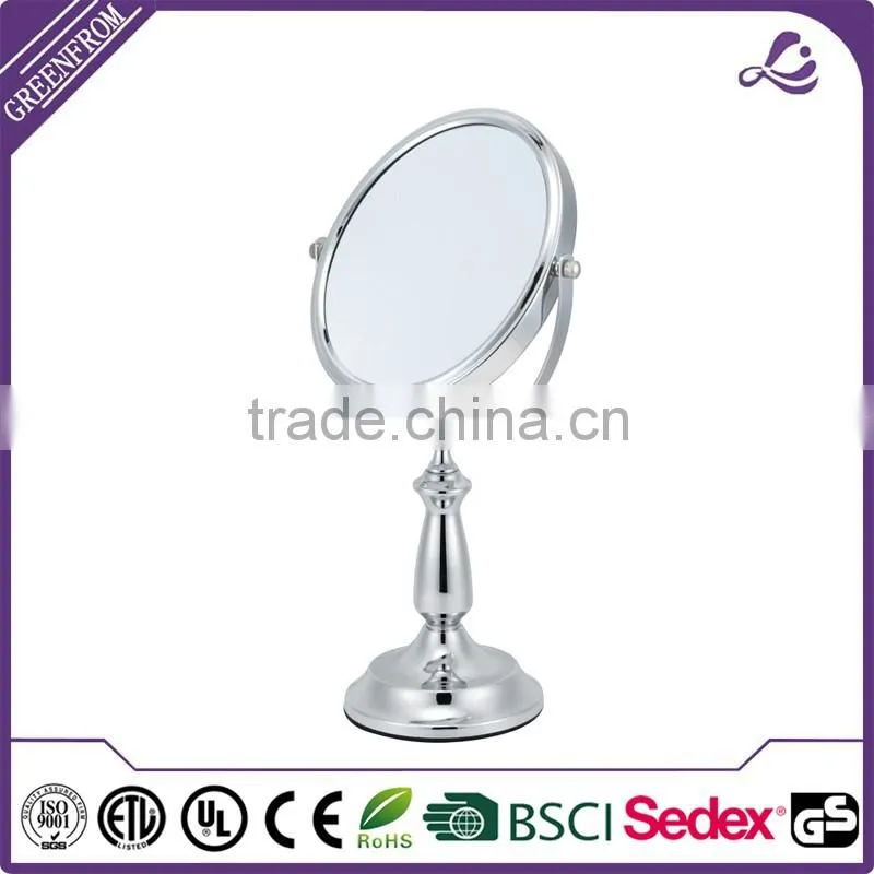 Custom modern round desktop makeup mirror