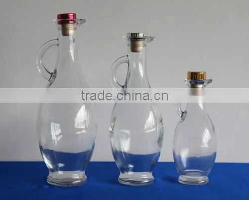 500ml unique glass Wine Bottle Alcohol Bottle with handle glass oil bottle