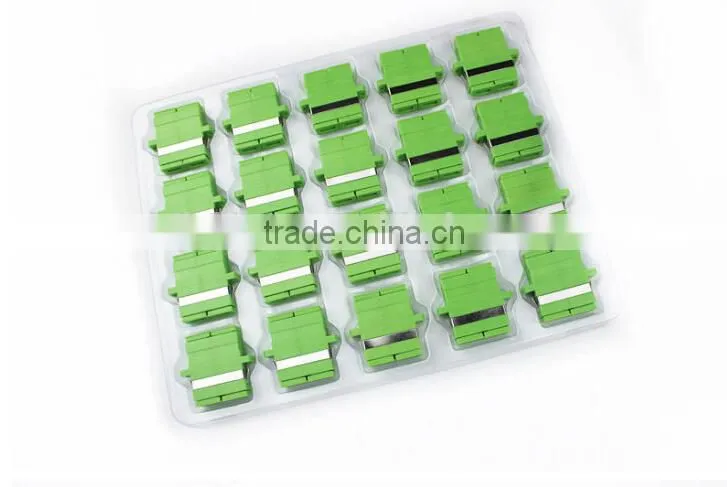 China manufacture SC/APC duplex fiber optic adapter ,duplex SC APC fiber optic adapter/coupler