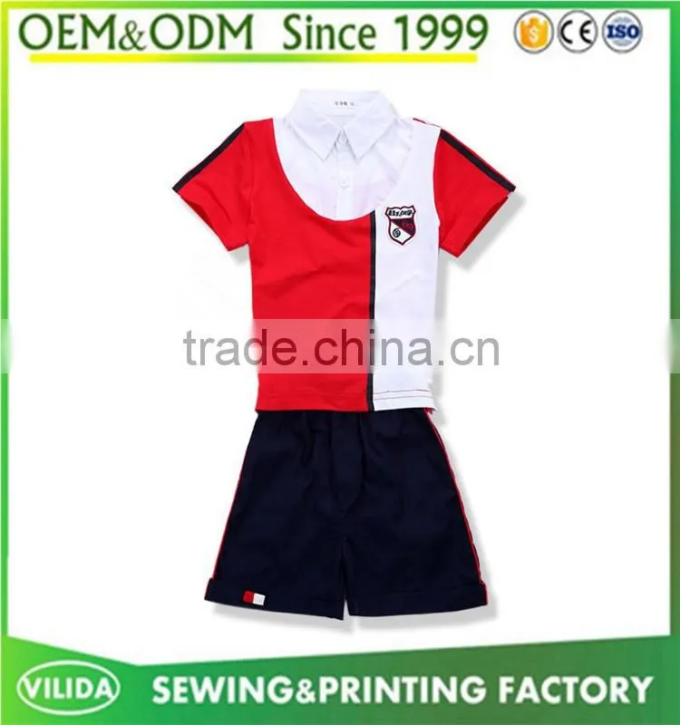 Guangzhou manufacture kindergarten uniform children's new design primary school uniform