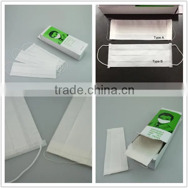 100pcs packing medical disposable paper face mask