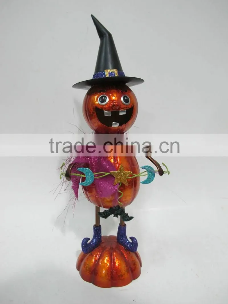 metal halloween glitter spider candle holder for halloween decoration