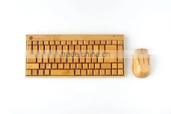custom made wirless bamboo keyboard and mouse