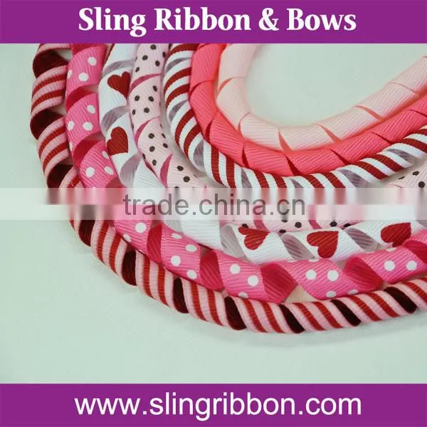 Factory Wholesale Solid 9mm Grosgrain Korker Ribbon