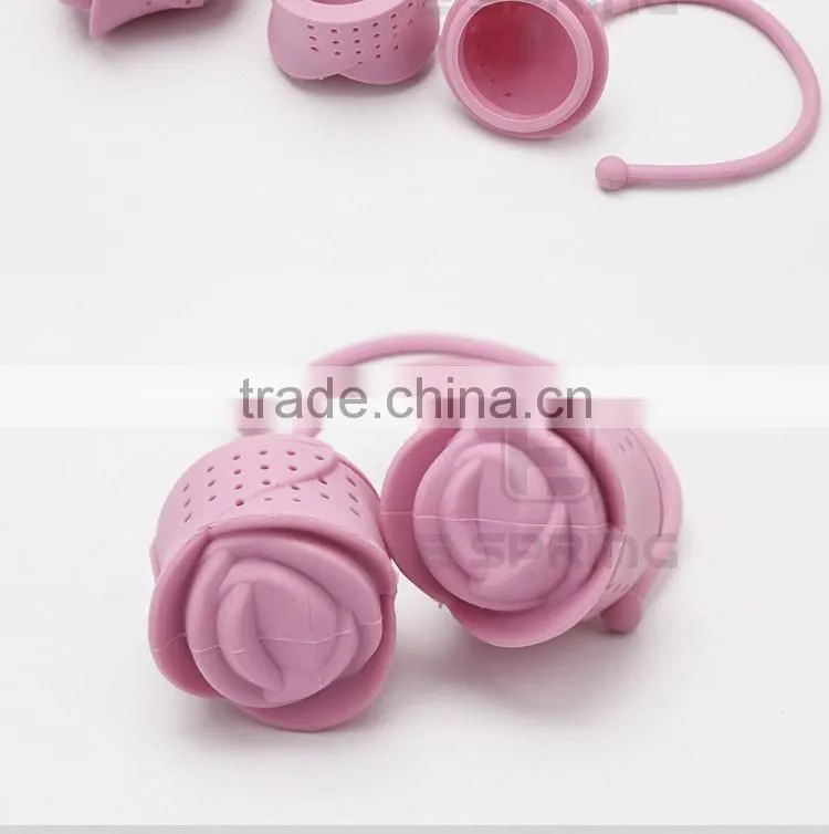 Hot selling rose flower infuse silicone tea